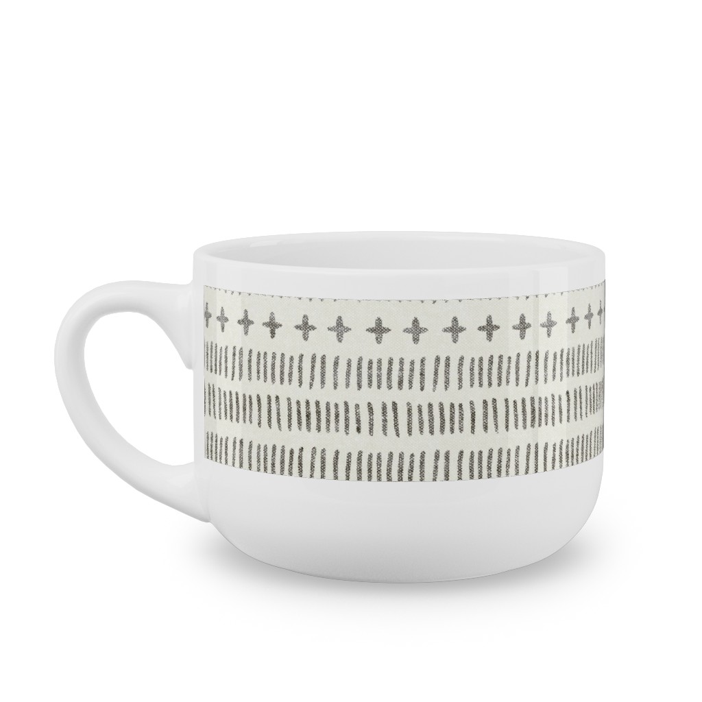 Modern Farmhouse Dash - Light Latte Mug, White,  , 25oz, Beige