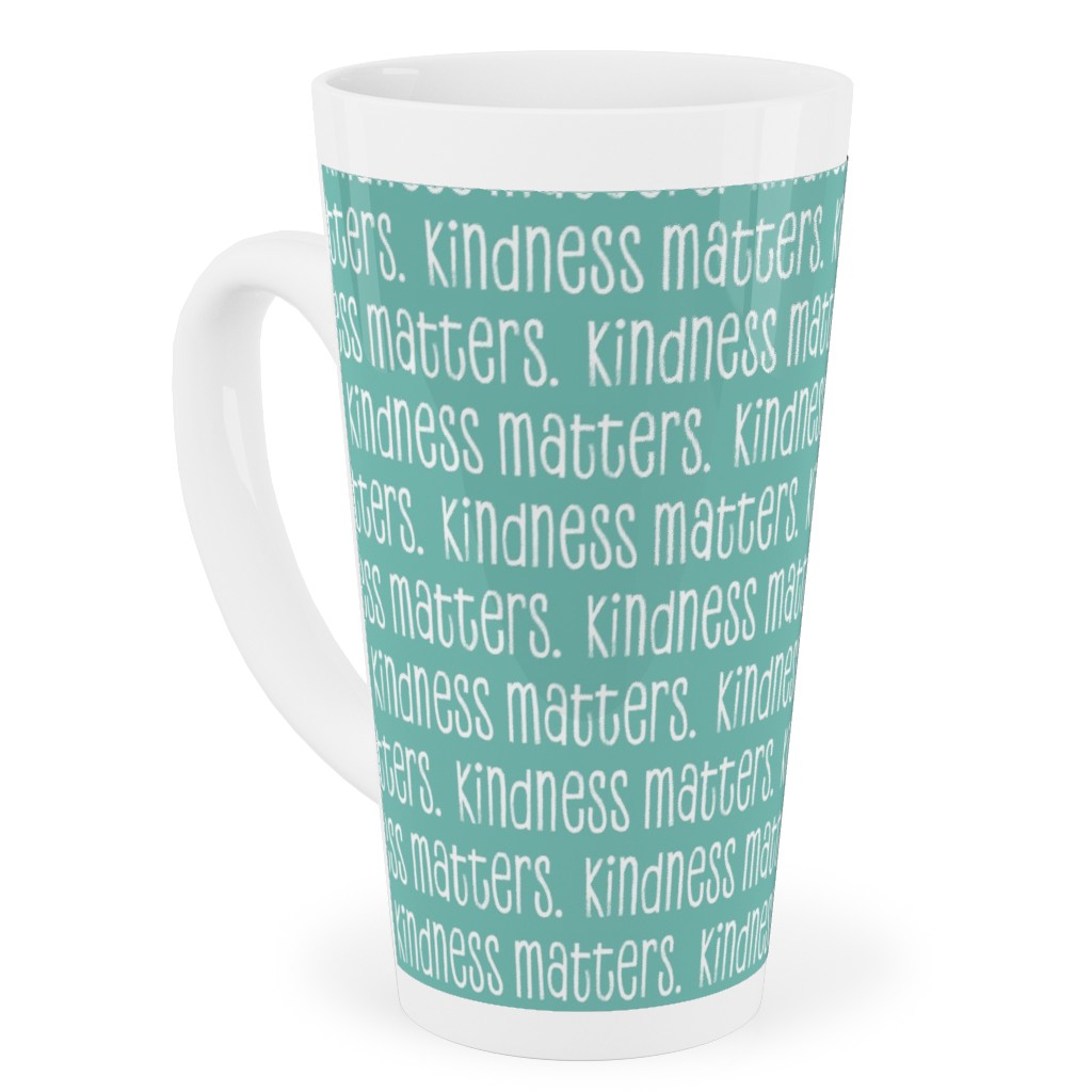 Kindness Matters Tall Latte Mug, 17oz, Blue, Spring Valley