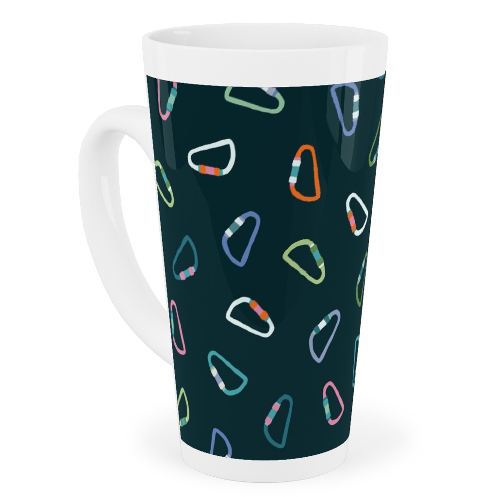 Carabiner Rock Climbing - Multi Tall Latte Mug, 17oz, Multicolor