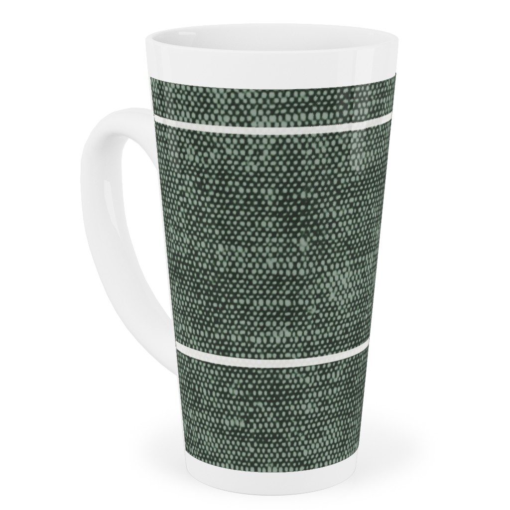 Farmhouse Stripes - Restoration Green Tall Latte Mug, 17oz, Green