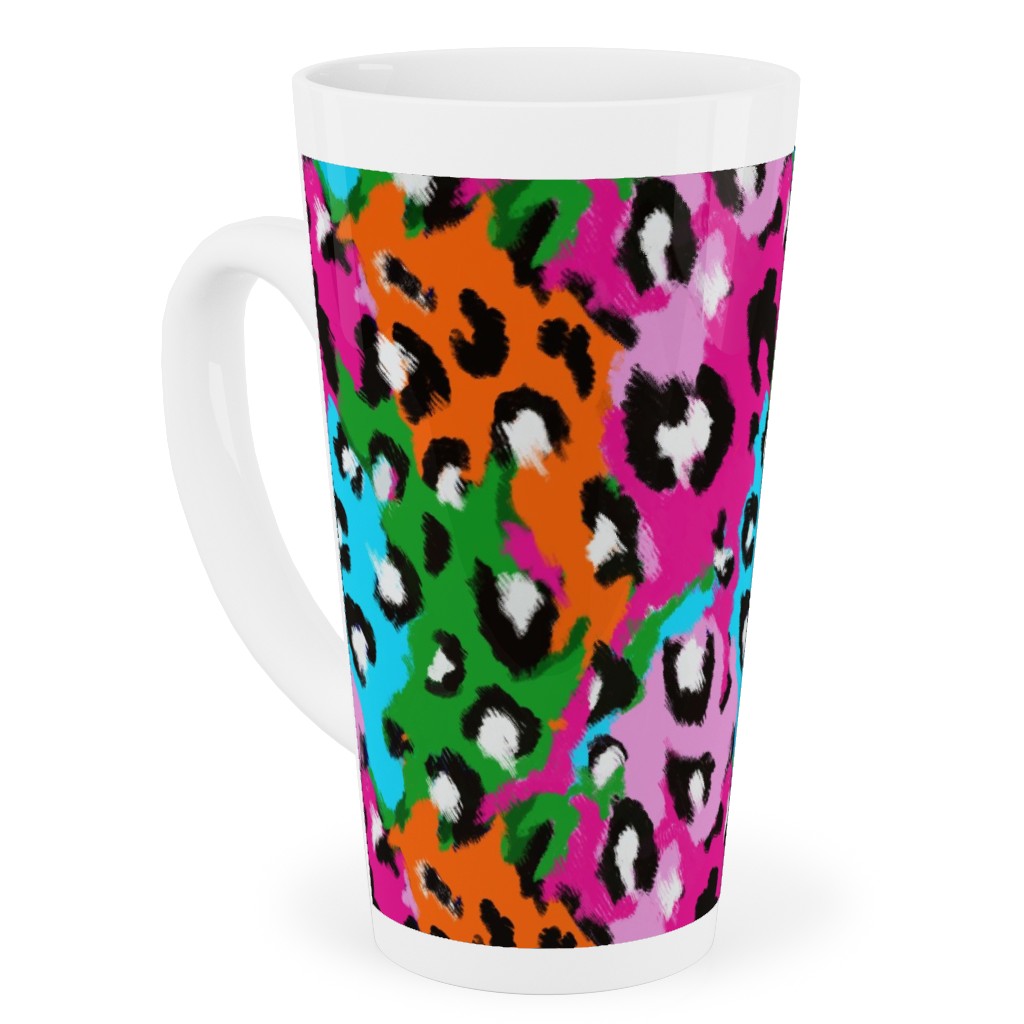 Leopard Print - Multi Tall Latte Mug, 17oz, Multicolor