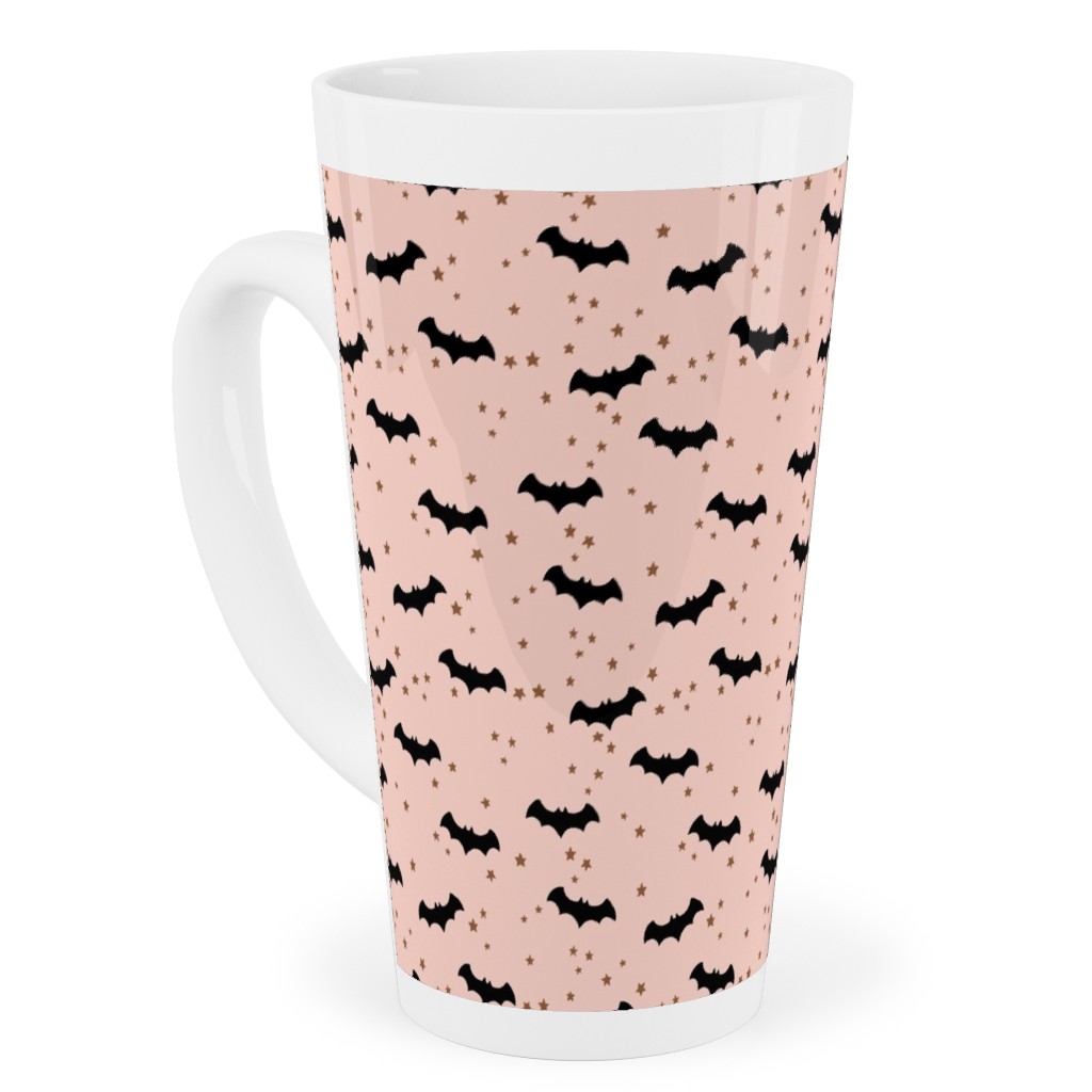 Twinkle Bats - Pink Tall Latte Mug, 17oz, Pink, Bright Pink