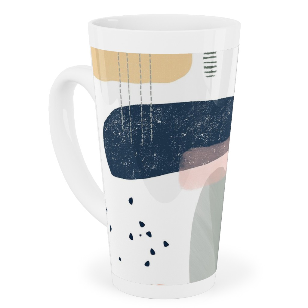 Abstract Minima - Multi Tall Latte Mug, 17oz, Multicolor