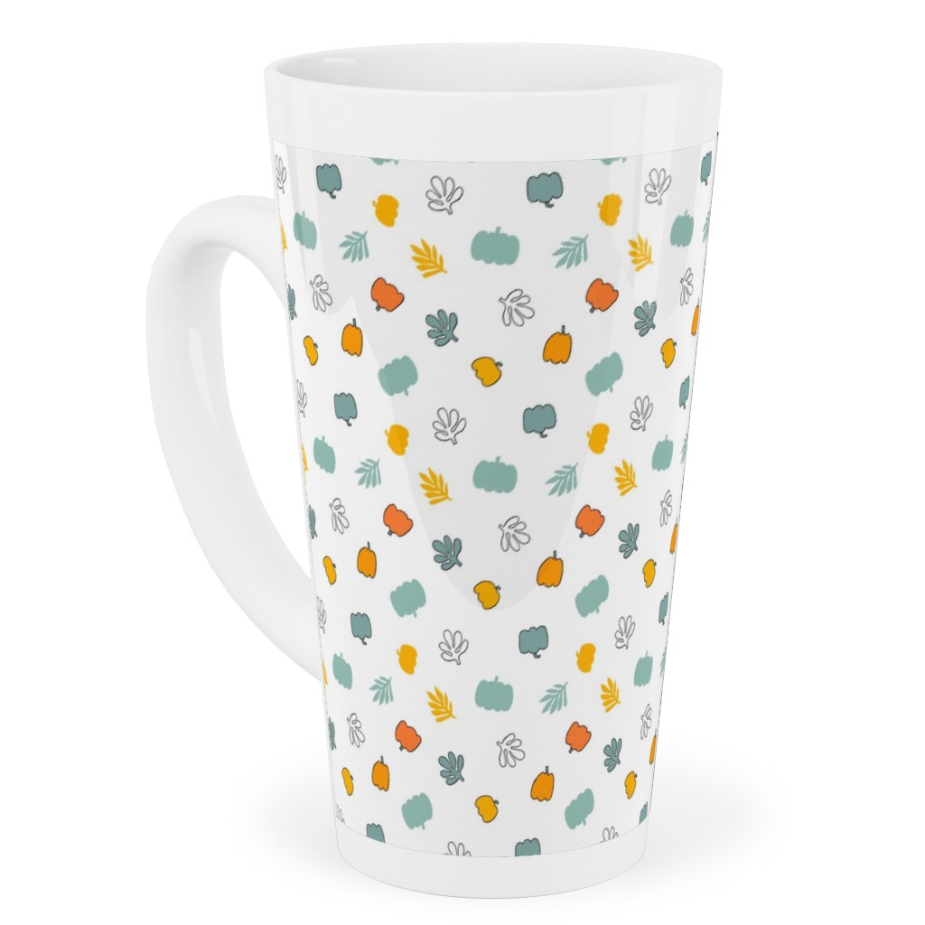 Autumn Harvest Vegetables - Light Tall Latte Mug, 17oz, Multicolor