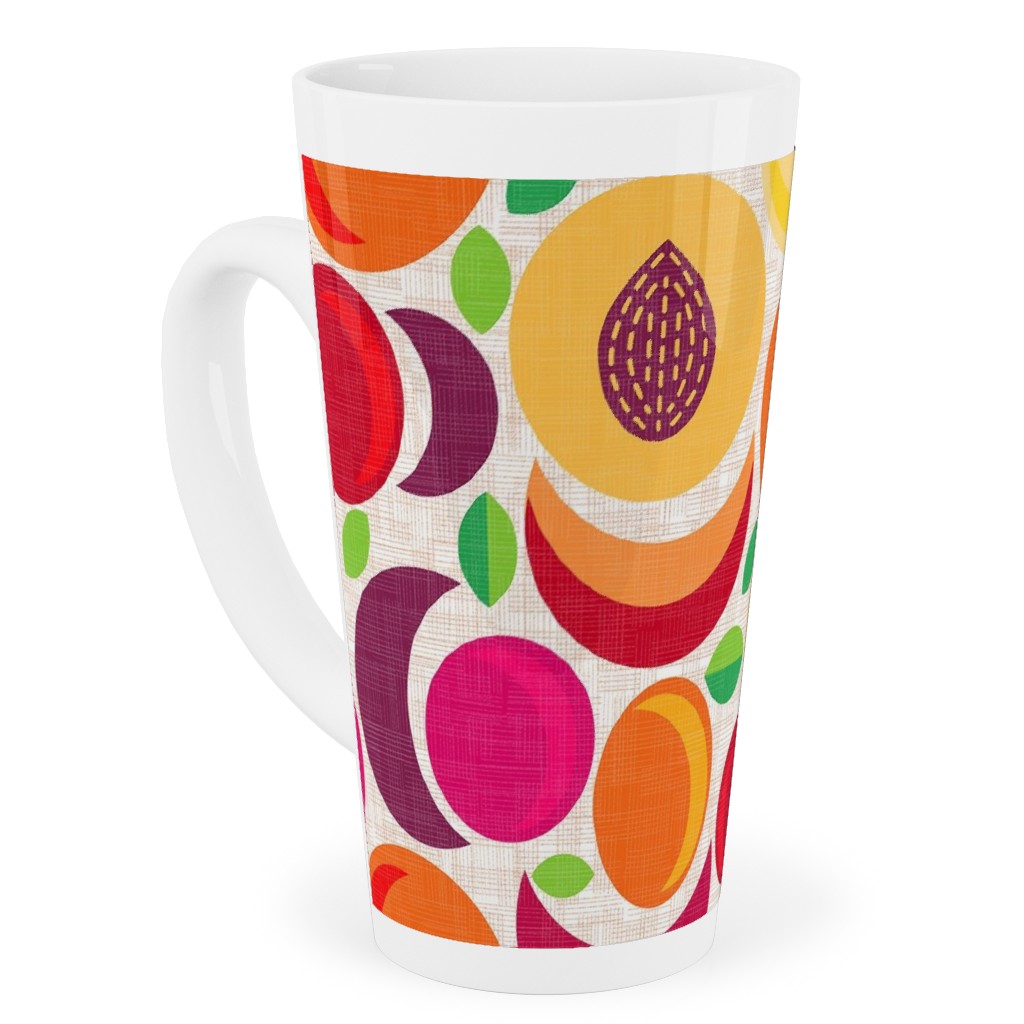 Plum Peach Perfection - Multi Tall Latte Mug, 17oz, Orange, Orange