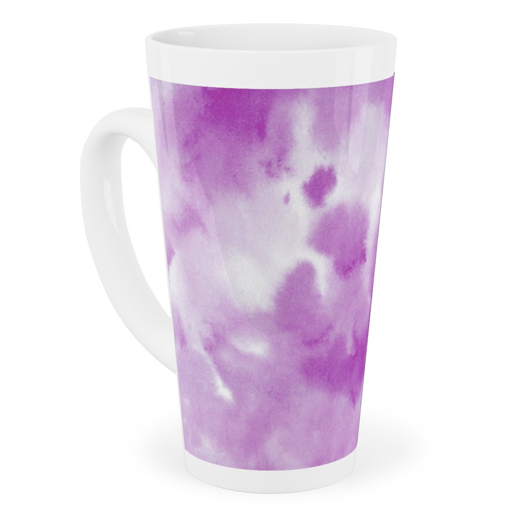 Watercolor Texture - Purple Tall Latte Mug, 17oz, Purple