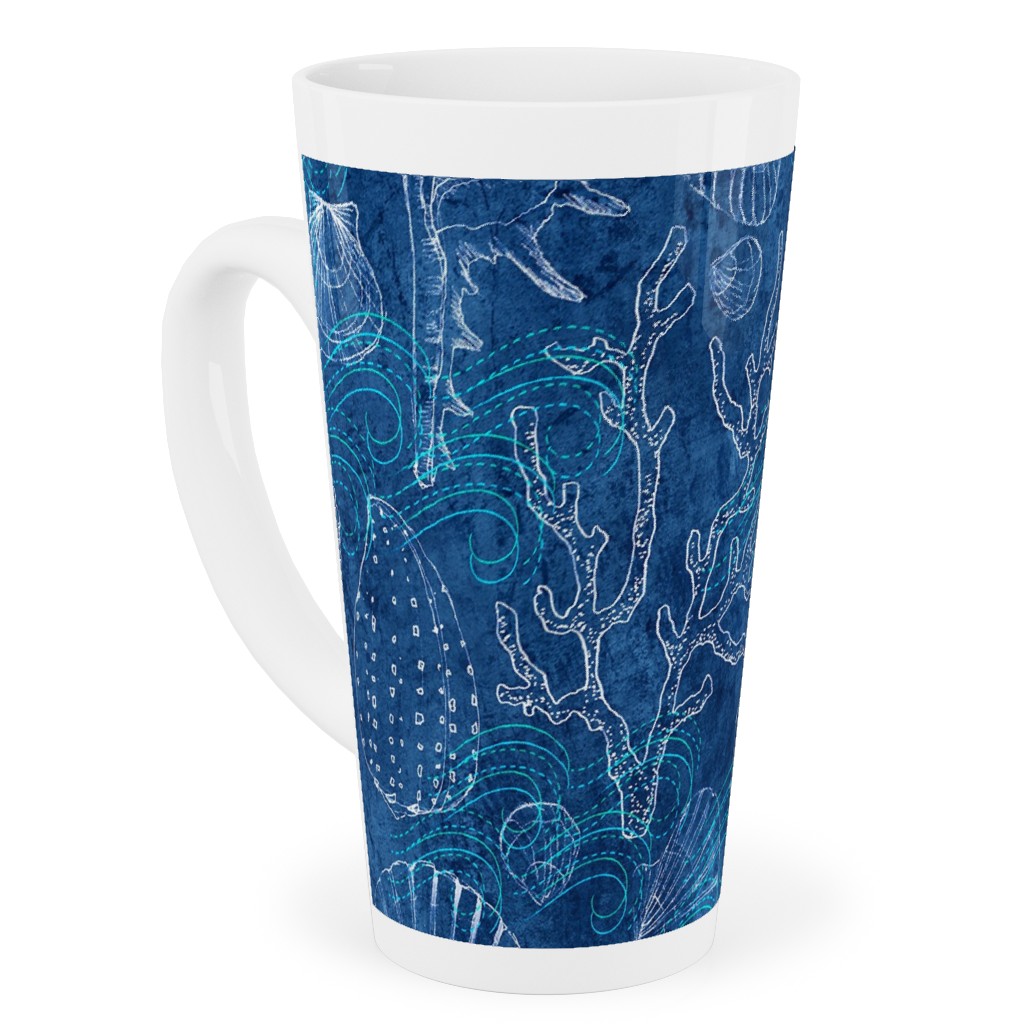 How Blue Is My Ocean Tall Latte Mug, 17oz, Blue