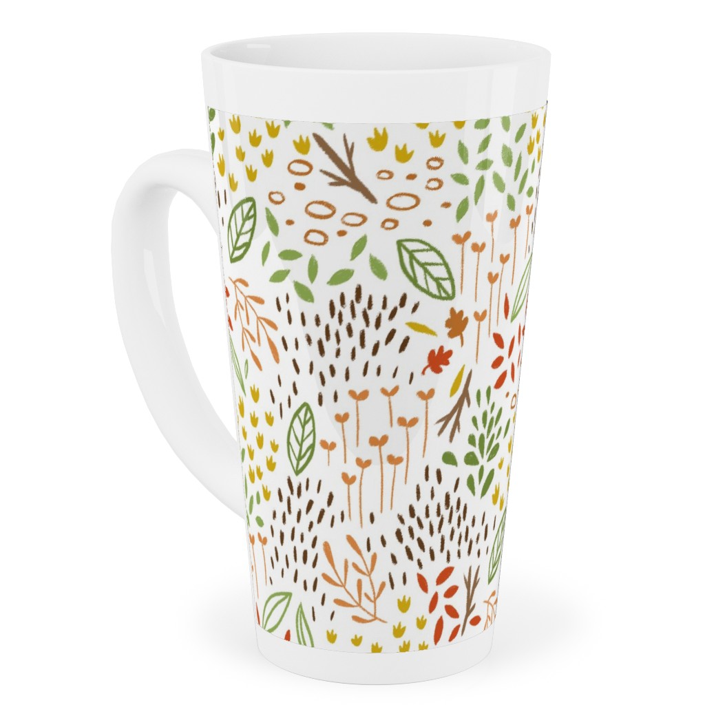 Tiny Leaves - Multi Tall Latte Mug, 17oz, Multicolor