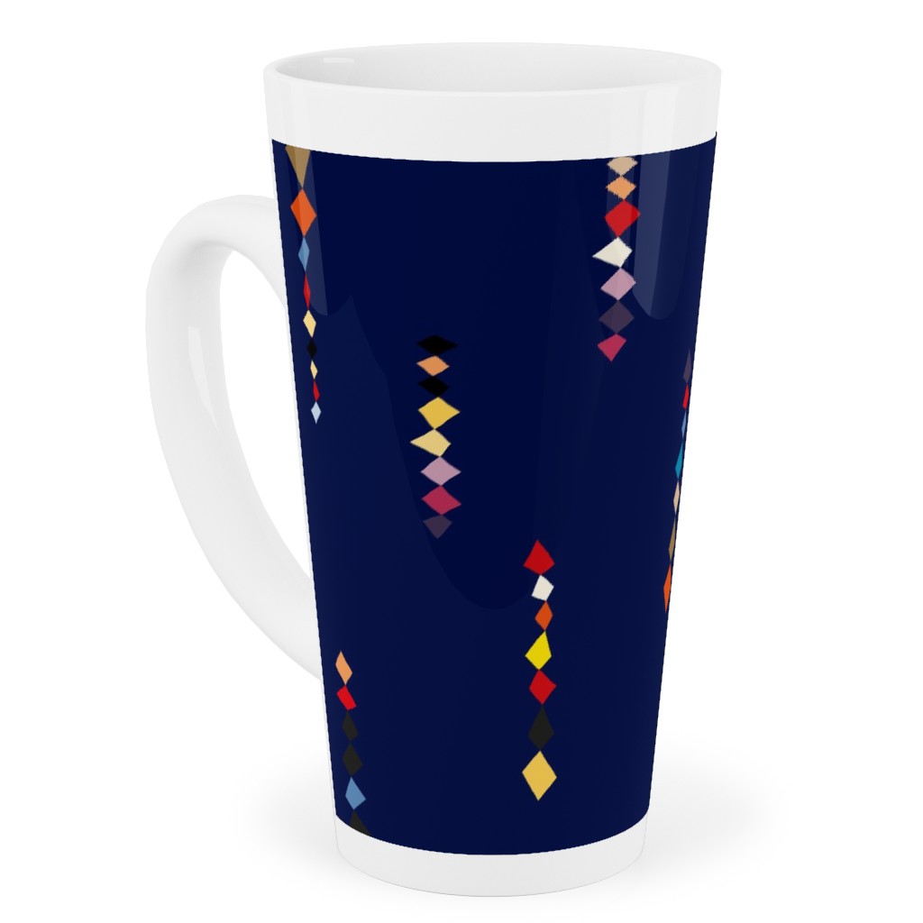 Square Color - Blue Tall Latte Mug, 17oz, Blue, True Blue