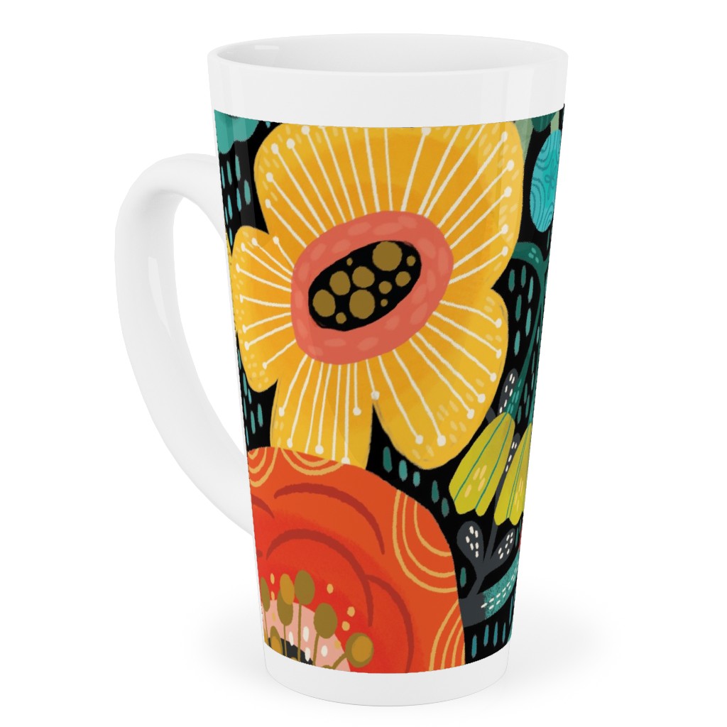 Bohemian Bop - Multi Tall Latte Mug, 17oz, Multicolor