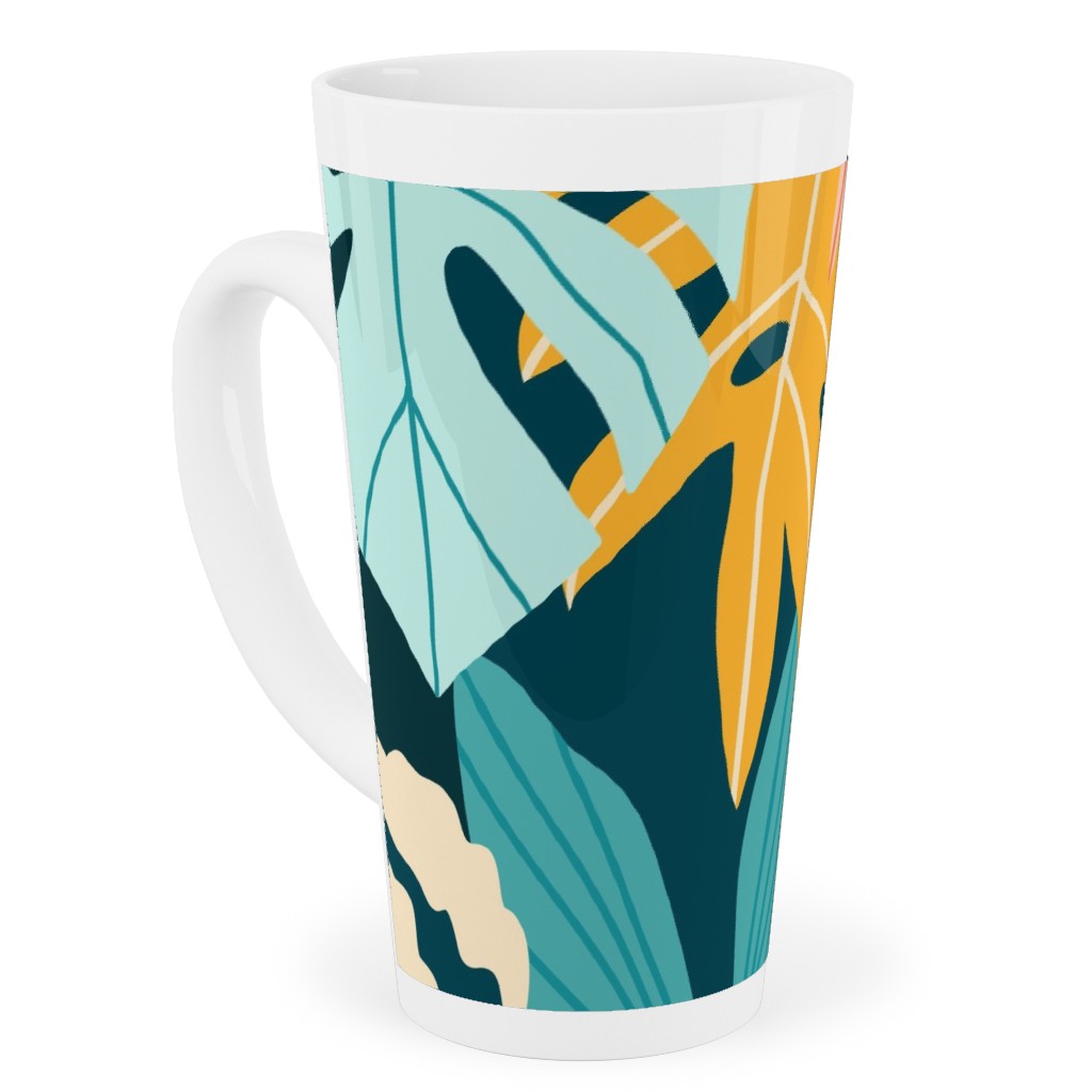 Colors of the Jungle - Multi Tall Latte Mug, 17oz, Multicolor