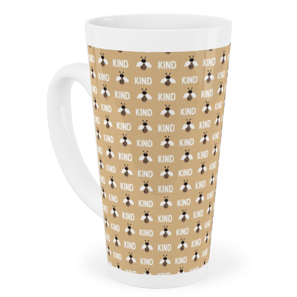 Bee Kind - Yellow Tall Latte Mug, 17oz, Yellow