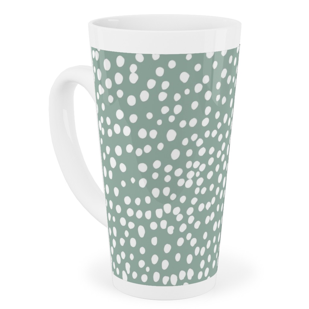 Cheetah - Sage Green Tall Latte Mug, 17oz, Green