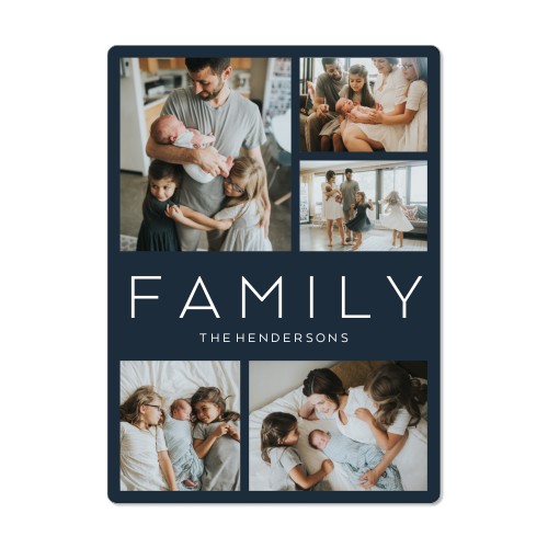 Center Family Magnet, 4x5.5, Black