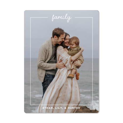 Family Enclosed Frame Magnet, 4x5.5, White