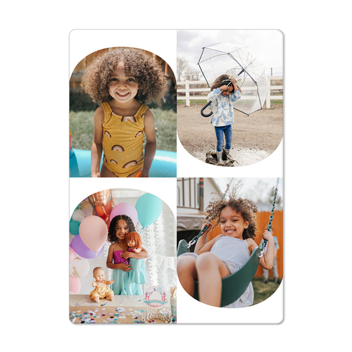 Modern Arch Collage Magnet, 4x5.5, White, white