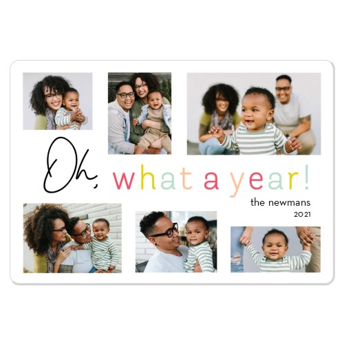 Oh What a Year Memories Magnet, 3x5, White