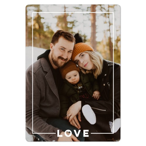 Love Bold Frame Portrait Magnet, 3x5, White