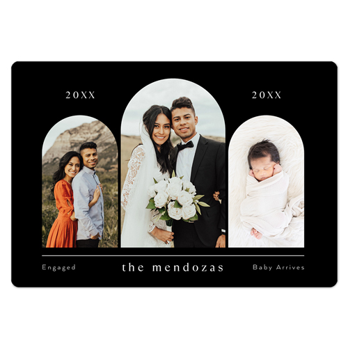 Timeline Arches Magnet, 3x5, Black, black