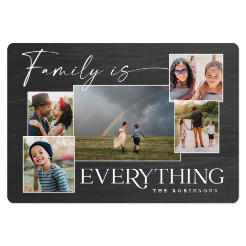 Family Overlap Collage Magnet, 3x5, Gray