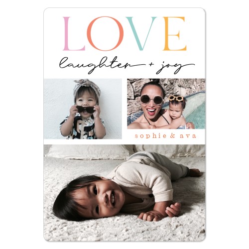 Pastel Bold Love Magnet, 3x5, Pink
