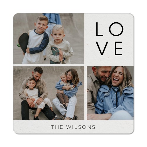 Corner Statement Love Magnet, 3x3, Black, black