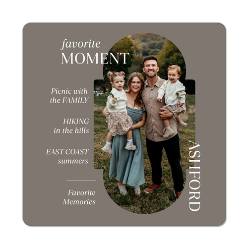 Favorite Infographic Magnet, 3x3, Gray, ash