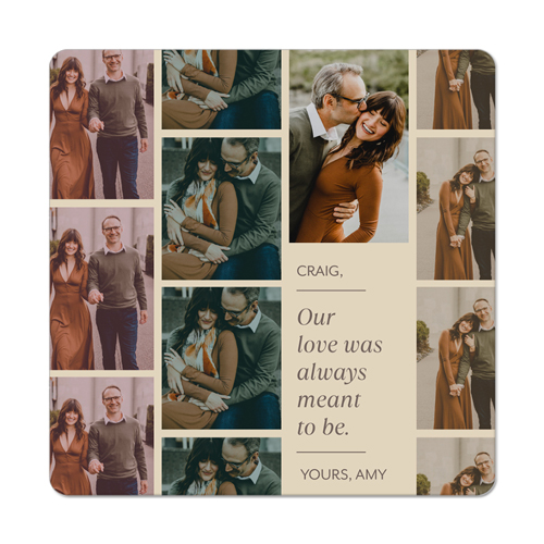 Photo Reel Collage Magnet, 3x3, Beige