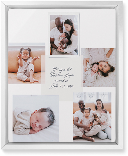 Handwritten Note Collage Wall Art, White, Single piece, Metal, 8x10, Matte, White
