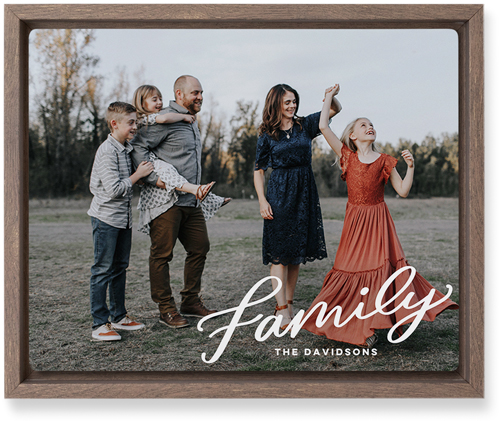 Family Letters Wall Art, Walnut, Single piece, Metal, 8x10, Glossy, White