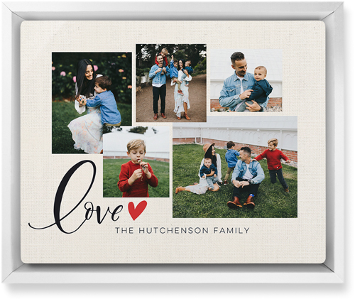 Just Hearts Wall Art, White, Single piece, Metal, 8x10, Glossy, Beige, antique white