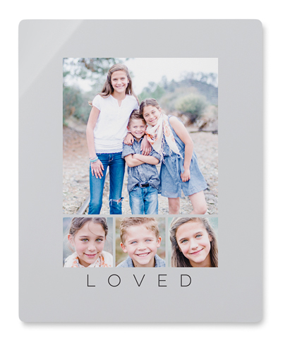 Four Real Wall Art, No Frame, Single piece, Metal, 8x10, Glossy, Gray, silver lining