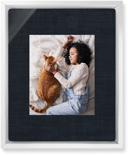 Full Frame One Wall Art, White, Single piece, Metal, 8x10, Glossy, Black