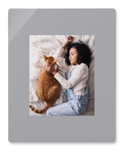 Full Frame One Wall Art, No Frame, Single piece, Metal, 8x10, Matte, Gray