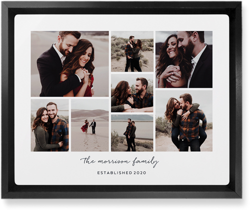 Pieces of Eight Wall Art, Black, Single piece, Metal, 8x10, Glossy, White, white