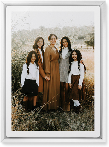 Simple Gallery of One Border Portrait Wall Art, White, Single piece, Metal, 10x14, Glossy, Multicolor, multi