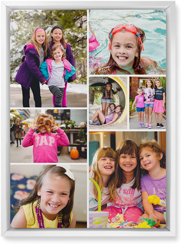 Gallery of Seven Wall Art, White, Single piece, Metal, 10x14, Matte, Multicolor, multi