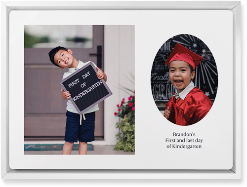 Oval Vignette Wall Art, White, Single piece, Metal, 10x14, Matte, White, white