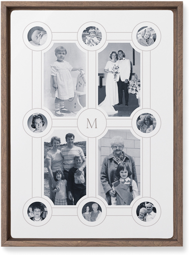 Vintage Family Tree Wall Art, Walnut, Single piece, Metal, 10x14, Glossy, White
