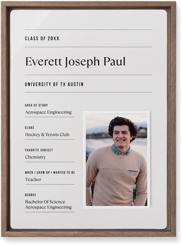 Journal Entry Wall Art, Walnut, Single piece, Metal, 10x14, Glossy, Beige, antique white