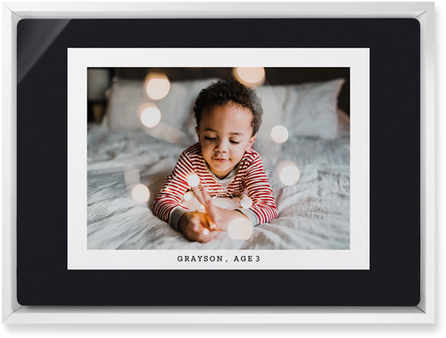 Frame Up Wall Art, White, Single piece, Metal, 10x14, Glossy, Gray, charcoal