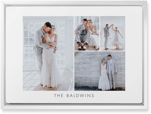 Four Corners Wall Art, White, Single piece, Metal, 10x14, Glossy, White, white