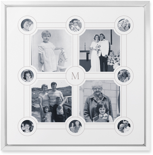 Vintage Family Tree Wall Art, White, Single piece, Metal, 12x12, Glossy, White, white