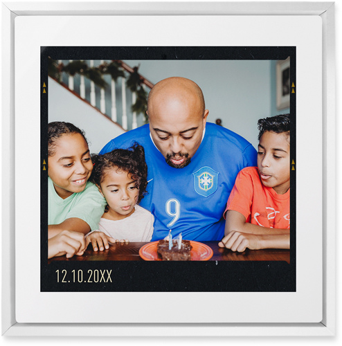 Film Frame Wall Art, White, Single piece, Metal, 12x12, Matte, White, white