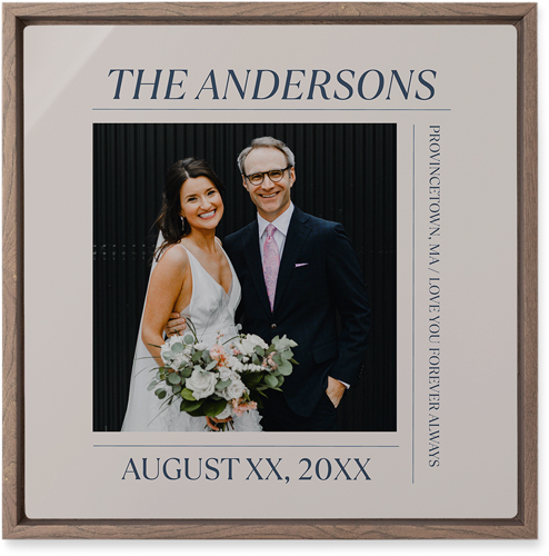 Editorial Snapshot Wall Art, Walnut, Single piece, Metal, 12x12, Matte, Beige, elderflower