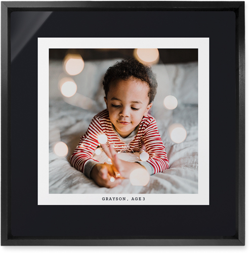 Frame Up Wall Art, Black, Single piece, Metal, 12x12, Glossy, Gray