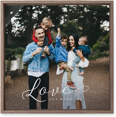 Just Love Portrait Wall Art, Walnut, Single piece, Metal, 12x12, Matte, White, white