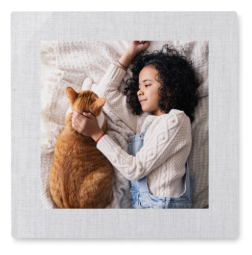 Full Frame One Wall Art, No Frame, Single piece, Metal, 12x12, Matte, White, white