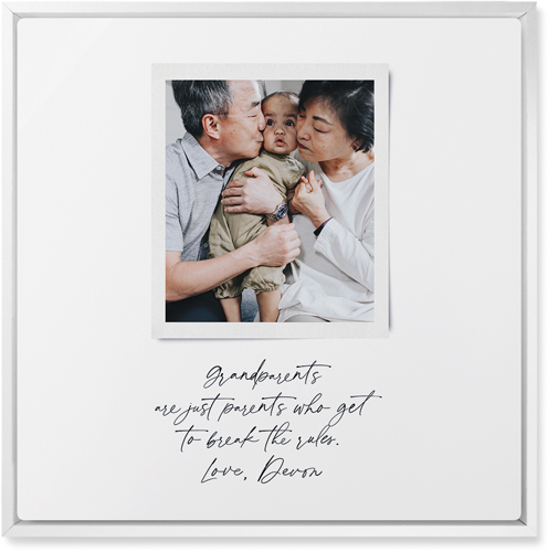 Sentimental Note Wall Art, White, Single piece, Metal, 16x16, Glossy, White, white