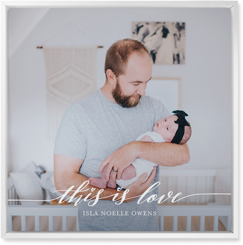 Love Is Wall Art, White, Single piece, Metal, 16x16, Glossy, White, white